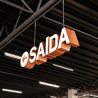 Lettres en relief 3D en acrylique illuminées par LED, personnalisées, imperméables, pour enseigne de magasin de détail