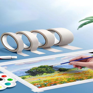 Tùy chỉnh nhiệm vụ nặng nề chịu nhiệt ô tô refinish Vàng masking <span class=keywords><strong>tape</strong></span> cho phun sơn bảo vệ và cảnh báo sử dụng - Product Image 1