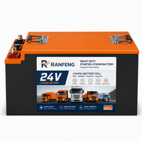 Paket Baterai LiFePO4 24V 200Ah untuk Truk, Starter Mesin, AC Parkir, Daya Starter, Siklus Dalam, 4000 Siklus