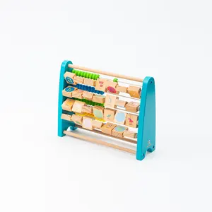 Abacus de alfabeto colorido, juguete educativo de aprendizaje, juguete de madera, venta al por mayor, fábrica de China