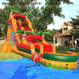 Tobogán de agua inflable de mármol Luau de verano de 15 pies, piscina gigante para salpicaduras de agua en el patio trasero para escuela y centro comercial, actividades al aire libre - Product Image 5