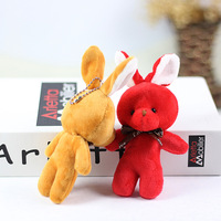 Pâques Mini lapin en peluche coloré 6.3 pouces 7 couleurs doux petit lapin jouets petit lapin poupée mignon décorations de fête de Pâques