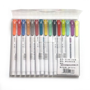 Juego de Marcadores Fluorescentes de 15 Colores, Resaltadores de Doble Cara de Alta Calidad y Duraderos para Estudiantes - Product Image 3