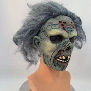 Nouveau masque de Zombie d'horreur avec <span class=keywords><strong>perruque</strong></span> monstre maléfique Vampire Costume Masque en Latex <span class=keywords><strong>déguisement</strong></span> accessoires de Zombie masque d'halloween - Product Image 3