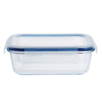 Conteneurs de stockage en verre empilables en gros, étanches, en borosilicate, boîte à lunch, compatibles micro-ondes et lave-vaisselle, idéal pour le garde-manger.