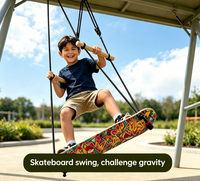 Columpio de Skateboard Moderno Ropecube, Juguete de Entrenamiento Sensorial para Interiores/Exteriores, para Sala de Estar y Patio