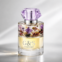 Nouvelles Bouteilles de Parfum Carrées en Verre Transparent G&S, Vides, 100 ml, avec Pulvérisateur et Bouchon à Vis à Motif Floral