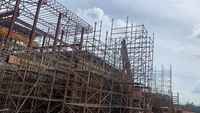 Échafaudage en alliage d'aluminium Waco, directement de l'usine, ensemble complet personnalisé, plateforme mobile double largeur pour la décoration de bâtiments