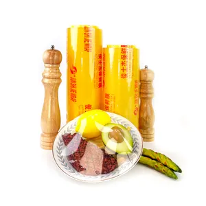 Fabrieksprijs Hele Verkoop Beste Prijs Oem Food Grade Verpakking Super Glanzend Pvc Krimpfolie Plastic Huishoudfolie