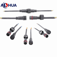 Connecteur en cuivre creux 2PIN 3PIN 5PIN M28 fil à fil rond en plastique LED éclairage câble étanche câble moulé