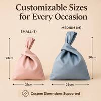 Pochette en velours style japonais avec logo personnalisé, sac cadeau de luxe en satin pour demoiselle d'honneur, sac de rangement cosmétique, OEM