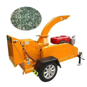 Garden Waste Grinder Shredder Machine Economy Tree Cutting Machine Waste Tree Bark Diesel Wood Chipper Equipment
