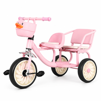 Tricycle Classique Simple pour Tout-Petits avec Roues en Caoutchouc Antichoc, Tricycle à Pédales pour Enfants de 2-5 et 3-6 Ans, Sans Capote, pour Utilisation à la Maison et au Jardin
