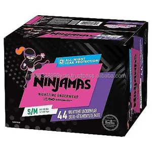 Pampers Ninjamas Nachtbettwäsche-Unterwäsche Mädchen - Größe L (64-125 Pfund), 11 zählen