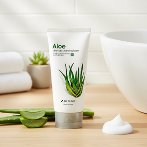 ครีมทำความสะอาดผิวหน้า 3W Clinic Aloe Mineral Clean Cream จากเกาหลี ผลิตภัณฑ์บำรุงผิวหน้า K-Beauty ช่วยปลอบประโลมผิว ชุ่มชื้น ทำความสะอาดรูขุมขน ชนิดน้ำมัน ปริมาณ 150 มล. - Product Image 3