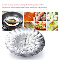 Porc Bao Bun Dim Sum Légumes Vapeurs Rétractable Pliant Ménage Ustensile De Cuisine En Acier Inoxydable Panier À Vapeur