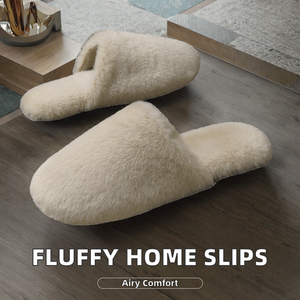 Women's Fluffy Breathable Winter Indoor for Plush Cotton Non-Slip <b>EVA</b> Outsole Men's Fur-Style Home for Wholesale - Product Image 2