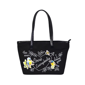 Bolso Tote Casual Estilo Preppy para Mujer, 1-1.9L, Cierre Duradero, Personalizado con Estampado de Oso de Graffiti, Impermeable, de Hombro - Product Image 4