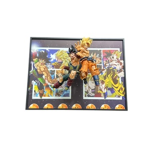 Cornice Shadow Box in PVC con Statuetta Anime Stile Fighter, Sfera di Cristallo LED da 41cm, Espositore 3D da Parete per Casa e Sala Giochi - Product Image 1