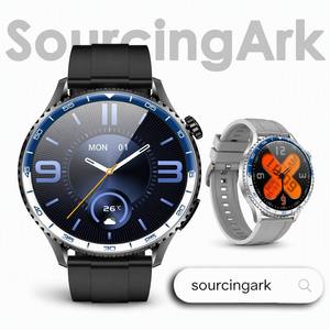 Sourcingark <b>Round</b> Alloy Case Silica Gel Band Wireless Charging Smartwatch Reloj Inteligente for Unisex MT900 - Product Image 1