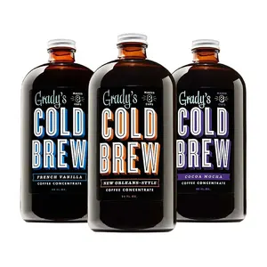 Produttore 8oz 16oz 32oz boston round cold brew coffee bottle bottiglie di vetro per caffè freddo all'ingrosso con tappo a vite in bachelite - Product Image 1