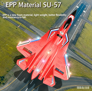 NEW Rc Plane SJY-SU57 Radio Controlled Airplane with Light Fixed Wing Hand <b>Throwing</b> Foam Electric Remote Control Plane - Product Image 5