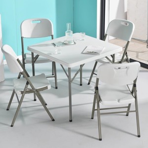 Intrattenimento portatile all'aperto scacchi e carta tavolo quadrato semplice casa di plastica tavolo quadrato portatile Picnic tavolo pieghevole - Product Image 1