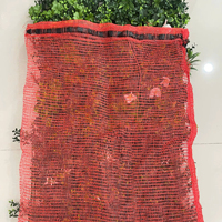 Sac en filet durable en PEHD orange, haute qualité, à cordon de serrage, pour le shopping et l'agriculture, moulage par soufflage, découpe, vente en gros, longue durée de vie