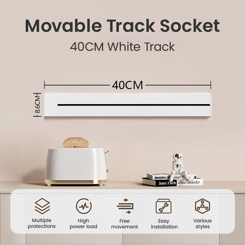 White surface mounted 40CM track