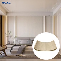 Moulures décoratives pour espaces commerciaux, grandes courbes, lignes squelettiques tendance, panneaux muraux en fibre de bambou H150, lignes de modelage grand format