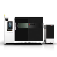 Machine de découpe laser à fibre haute précision 3015 4020 6025 avec couvercle fermé