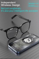 Lunettes de traduction IA Sg-18 Pro 5ème édition avec haut-parleur intégré, verres solaires amovibles, portée de 15 m, prise en charge de la traduction simultanée
