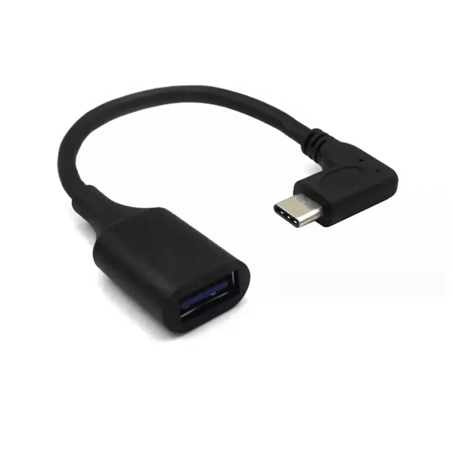 USB 3.1 Type C Adapter OTG USB 3.0 Type A Female to Type C Male 90 Degree Elbow Adapter Cable
