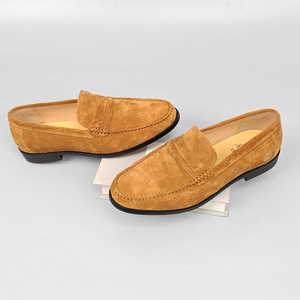 Mocassins pour hommes en cuir véritable à bout rond, à enfiler, respirants, pour le bureau et les occasions formelles, toutes saisons - Product Image 1
