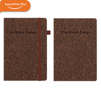 Cuaderno de Tapa Dura de Corcho Natural y Lino, con Logotipo Grabado, Kit de Diario Ecológico, Cumple con REACH, para Negocios Ecológicos, Souvenir al por Mayor