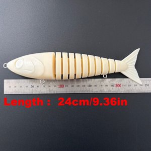 Nuovo Arrivo Esche Artificiali Snodate da 24cm 138g a 11 Sezioni in ABS Grezzo Non Verniciato per <span class=keywords><strong>Tonno</strong></span>, Spigola, Carpa e Trota - Product Image 2