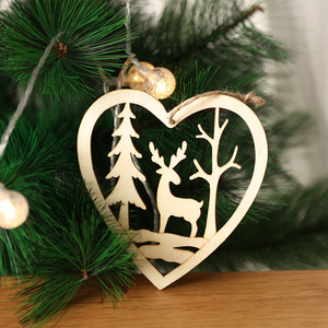 Wooden Christmas Ornaments Circle <b>Star</b> Shape Engraved <b>Hanging</b> Decorations For Tree Home Festival Decor DIY Craft Gifts - Product Image 3