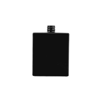 Flacon compte-gouttes carré en verre noir 30ml 50ml avec logo personnalisé, conteneur d'huile essentielle anti-fuite pour emballage de soins de la peau - MOQ 10000 PIÈCES