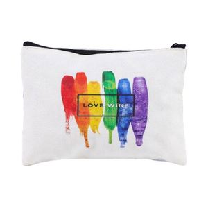 Wholesale Custom Canvas Zipper Makeup <b>Pouch</b> Cosmetic Bag Washable Student Cartoon Cotton Pencil Bag - Product Image 1