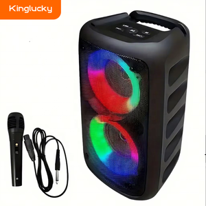 Kinglucky HY3317 Altavoz Inalámbrico BT5.3 Más Vendido con Luces LED RGB y Woofer para Teléfono Móvil, Karaoke en Casa, Micrófono Integrado - Product Image 1