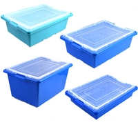 Caja de almacenamiento de bloques de construcción grande, OEM juguete, bloques compatibles con STEM para niños, Caja multifuncional colorida