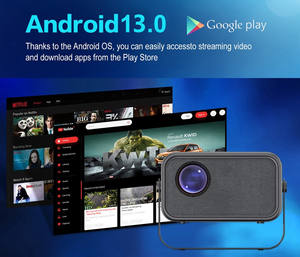 Mini vidéoprojecteur 1080P 300 lumens Smart Home WIFI6 4K pris en charge Projecteurs portables Keystone automatique pour ordinateur portable PC Smartphone - Product Image 4
