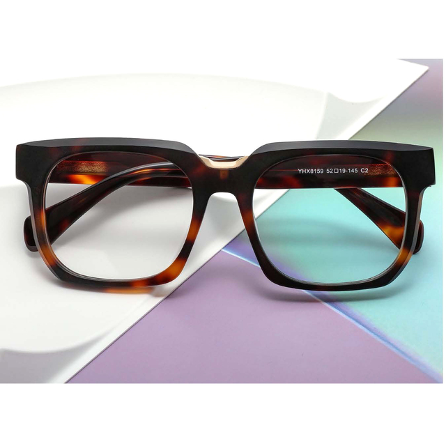 High End Vintage Acetate Eyeglass Frames Handmade Durable Full Rim Square Design for Daily Wear Wholesale
