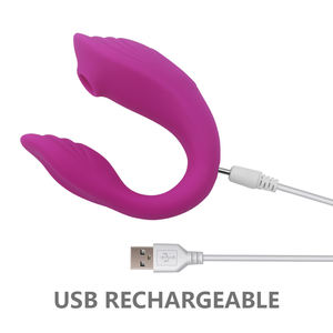 Vibrador Portátil con Control Remoto Inalámbrico en Forma de U con 10 Modos de Succión para Adultos - Product Image 6