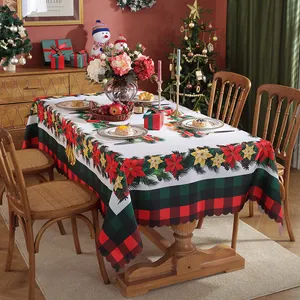 Kerst Tafelkleed Huishoudelijk Feest Tafel Decoraties Pvc Maaltijd Matten Amerikaanse Kerstman Bedrukt Anti Scald Coaster
