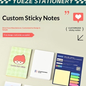 Custom Cute <b>Sticky</b> <b>Notes</b> Strong Adhesive Index Tabs Creative Self Adhesive Memo Pads Reusable Reminder <b>Notes</b> For Office School - Product Image 2
