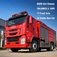 Camion de pompiers 6x4 300 CV pour eau et poudre sèche, norme Euro 6, réservoir d'eau 14 m³, réservoir de poudre 1000 kg, camion de sauvetage d'urgence