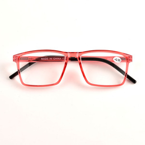 <span class=keywords><strong>Gafas</strong></span> <span class=keywords><strong>de</strong></span> <span class=keywords><strong>Lectura</strong></span> Rectangulares Clásicas, Ligeras, con Montura Colorida y Lentes Transparentes para Presbicia, Unisex, Venta al Por Mayor, Logotipo Personalizado - Product Image 1