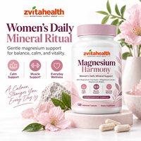 Kapsul Vegetarian Campuran Magnesium 20-in-1 800mg dengan Methylated B Complex untuk Dukungan Kesehatan (Private Label)