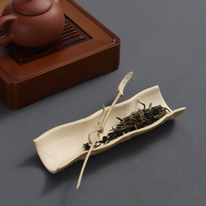 Juego de utensilios de té de bambú para la ceremonia del té Kung Fu, seis accesorios de caballero, hechos a mano, origen Zhejiang - Product Image 2
